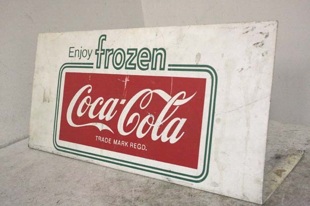 60s当時物コカコーラ看板 検FANTA7UPペプシコーラ居酒屋Cafe喫茶店カフェ洋品店古着店ハーレーガレージイームズUSAシャビィ天然生活駄菓子拍卖