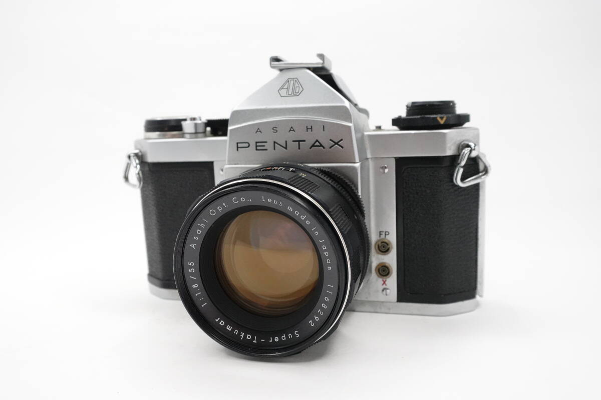 ★実用品★ ペンタックス PENTAX SV フィルム 一眼レフカメラ ボディ Super-Takumar 55mm F1.8 レンズ ★シャッター全速OK★ #241201001拍卖