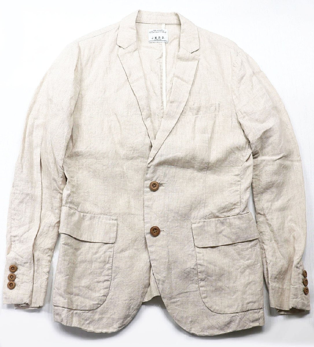 J.N.R.D. (ジュンレッド) JUN RED - Linen 2B Jacket / リネン2Bジャケット ANV-5311-A 美品 ナチュラル size 0拍卖