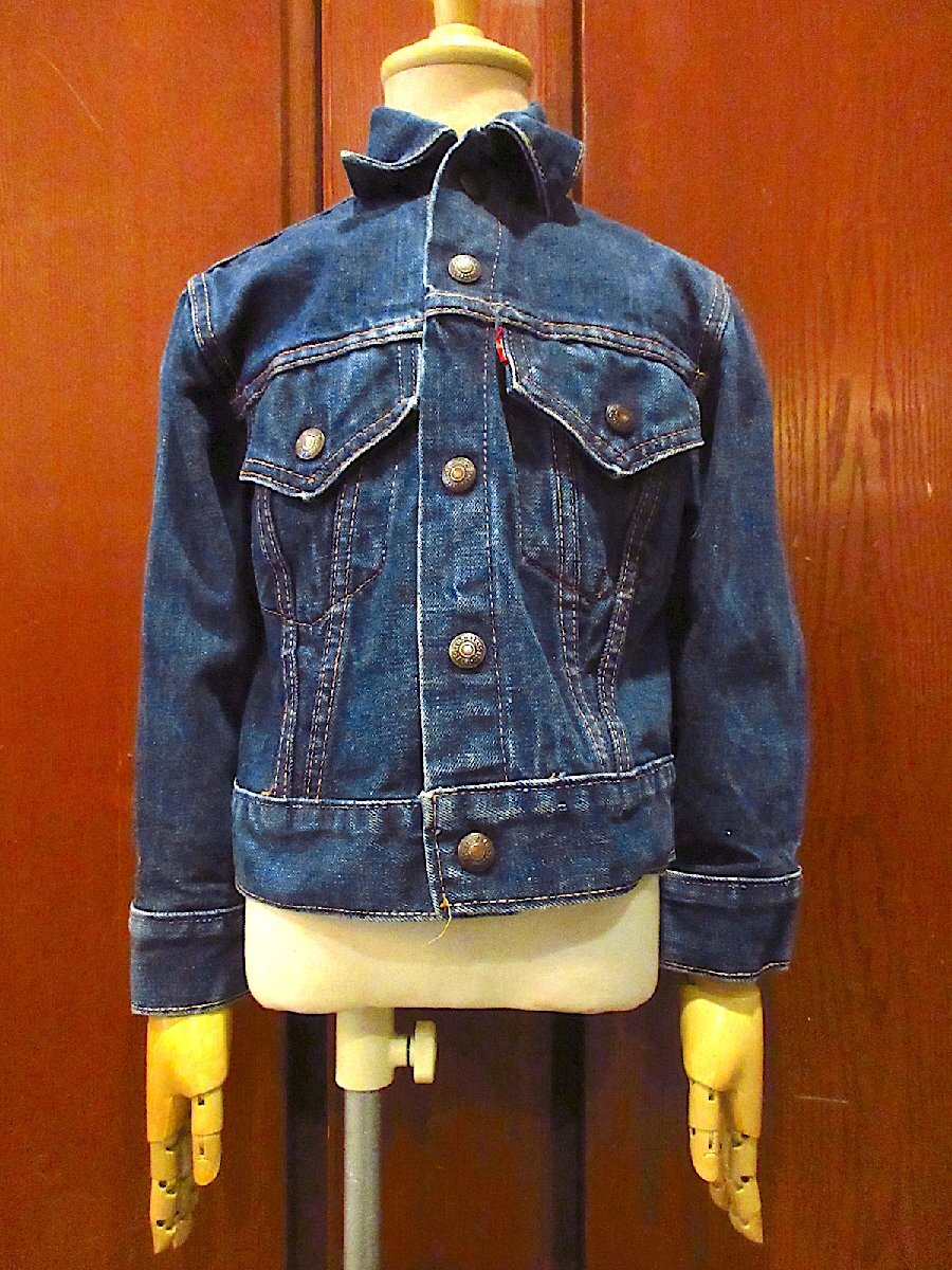 ビンテージ60's●Levi's 70805-0217 BIG Eキッズデニムジャケット●250405m1-k-jkリーバイスアウター子供服拍卖