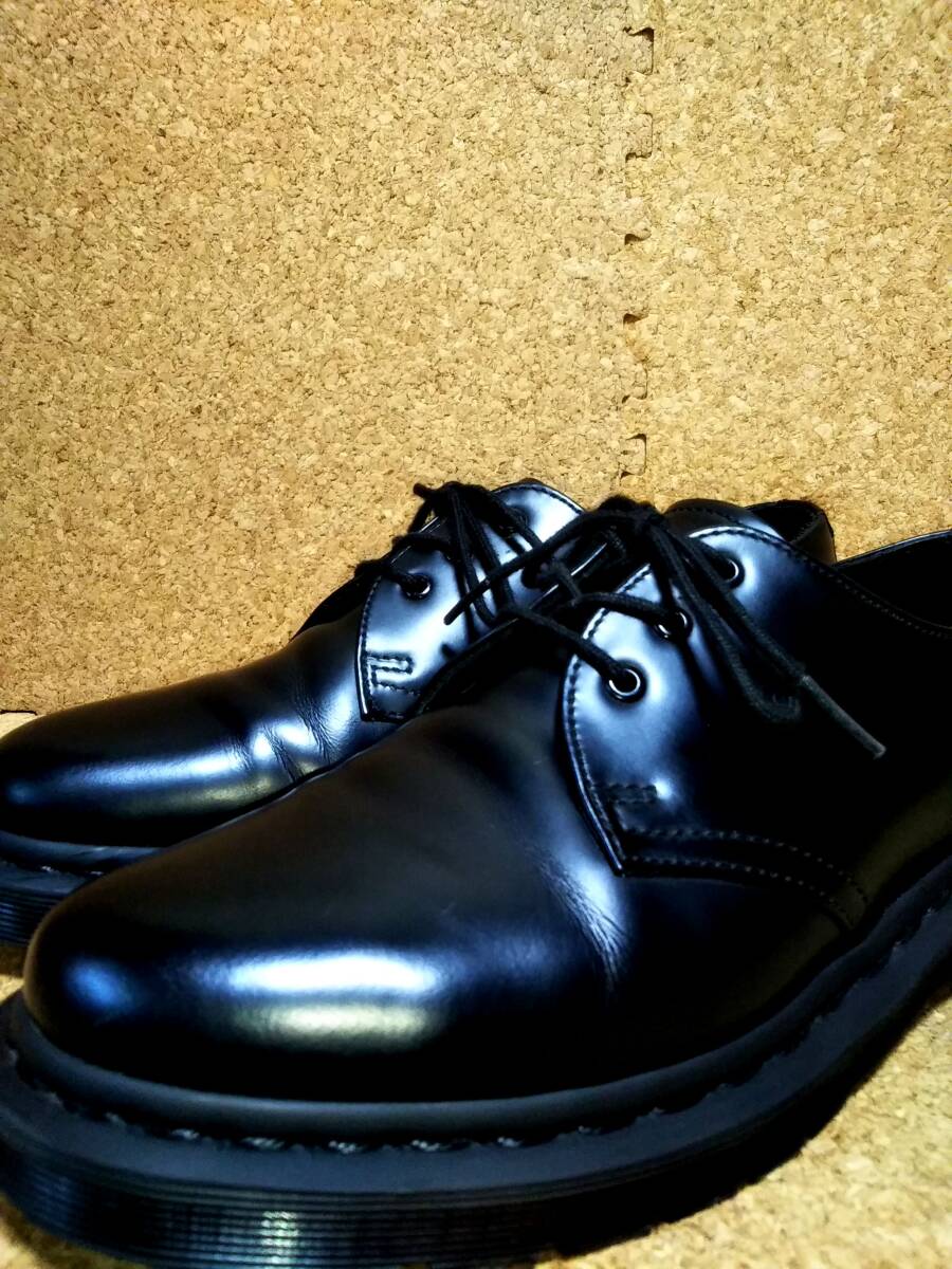 【Dr.MARTENS】ドクターマーチン 1461 モノ 3ホールシューズ UK6 (25cm ) MONO 3EYE SHOE スムースレザー オールブラック【良品】拍卖