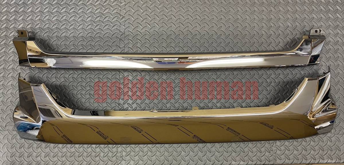 【新品】ハイエース 6型 ワイドボディ ダークプライム2 ダークメッキフロントグリル 上下2点セット 純正拍卖