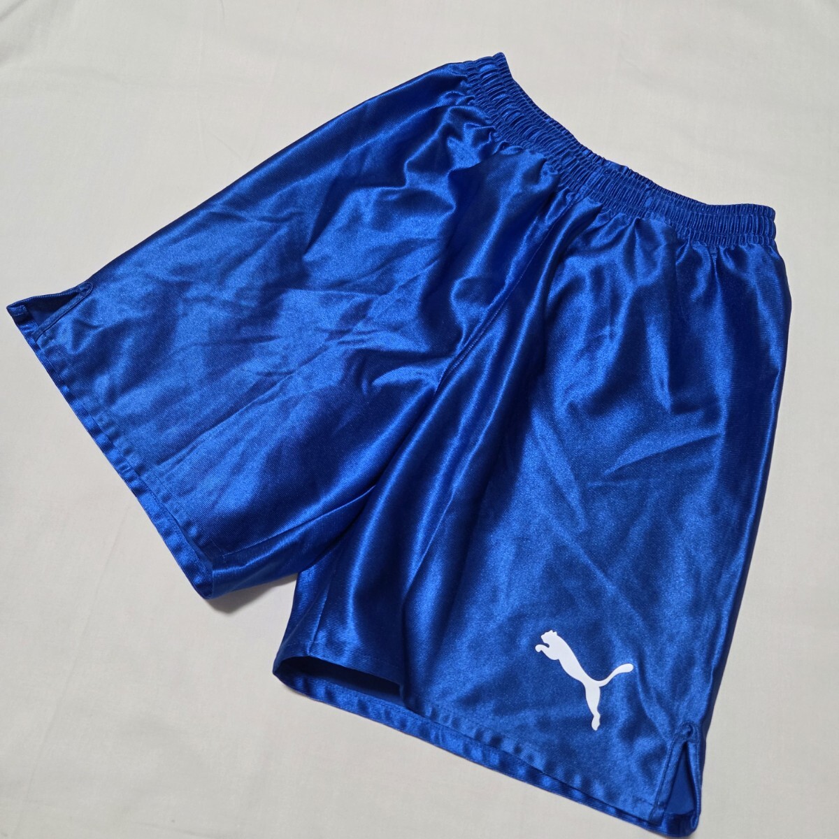 ☆SP80 PUMA プーマ メンズ S M ハーフパンツ ショートパンツ 青 ブルー 薄手 スポーツ ウェア トレーニング拍卖