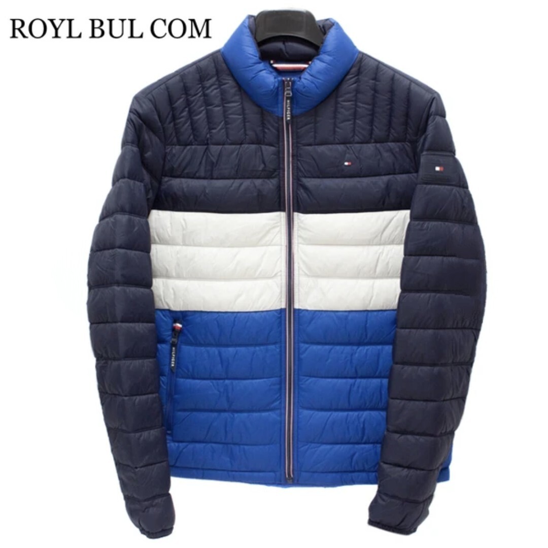 【M】TOMMY HILFIGER トミーヒルフィガー 中綿ジャケット 軽量/ロイヤルブルーコンボ拍卖