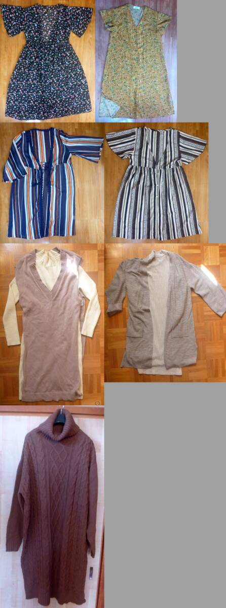 秋冬用ロングワンピース&カーディガン(5枚)と、春物ロングカーディガン(4枚)拍卖