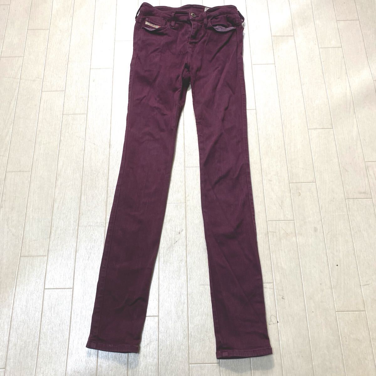 4147☆ DIESEL ディーゼル ボトムス パンツ スキニーパンツ レディース 24 パープル拍卖