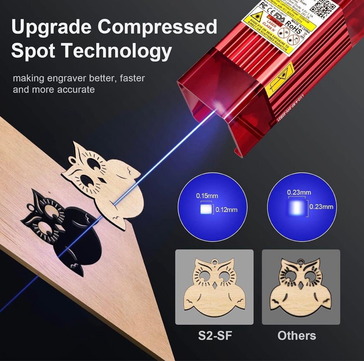 ORTUR レーザー彫刻機 レーザーマスター2 S2 5Wレーザー彫刻機 卓上レーザー彫刻機 小型レーザー彫刻機 刻印機 レーザー刻印機 拍卖