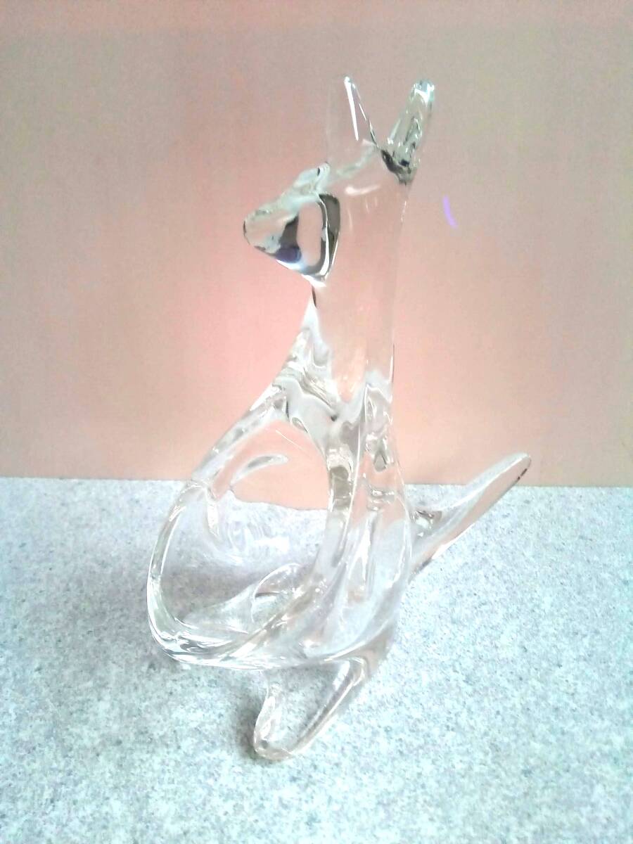 【新品未使用】 ガラス製カンガルー 小物入れ フランスビンテージ拍卖