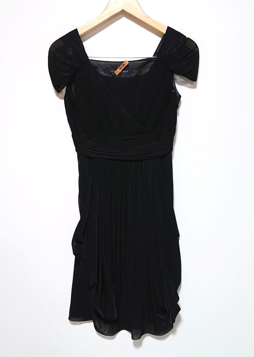h2588gg 日本製 ships little black/シップス リトルブラック サイズS ノースリーブワンピース ブラック レディース ドレス 結婚式 2次会 拍卖
