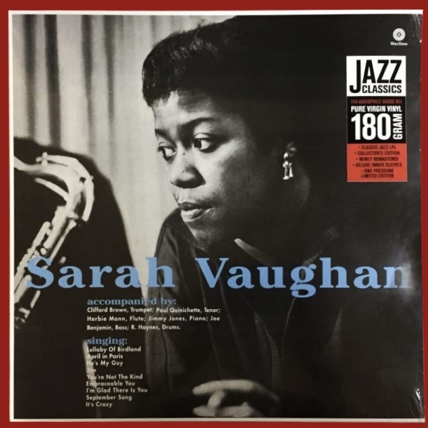 未開封 匿名配送&補償付 サラ・ヴォーン 丁寧な梱包 ジャズ レコード 美品 重量盤 限定盤 Sarah Vaughan With Clifford Brown 1LP Jazz 拍卖