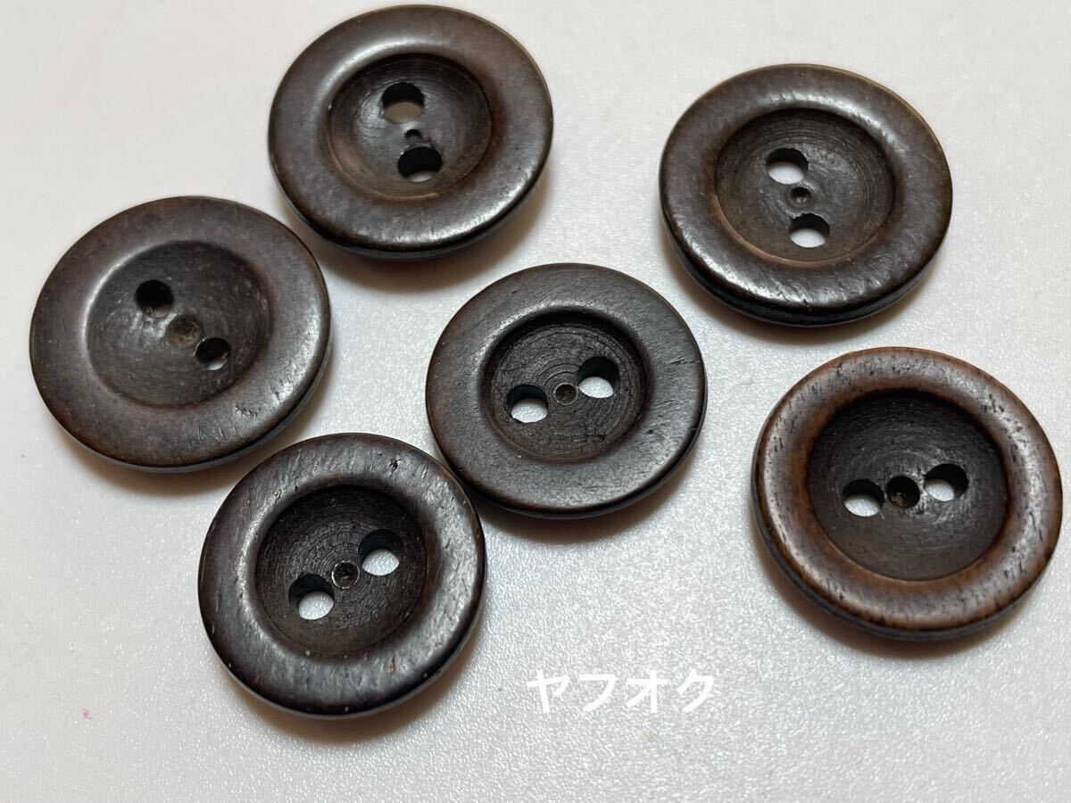 ボーンボタン 6個 フランス アンティーク ヴィンテージ 17〜19ミリ 骨ボタン 250409-A拍卖