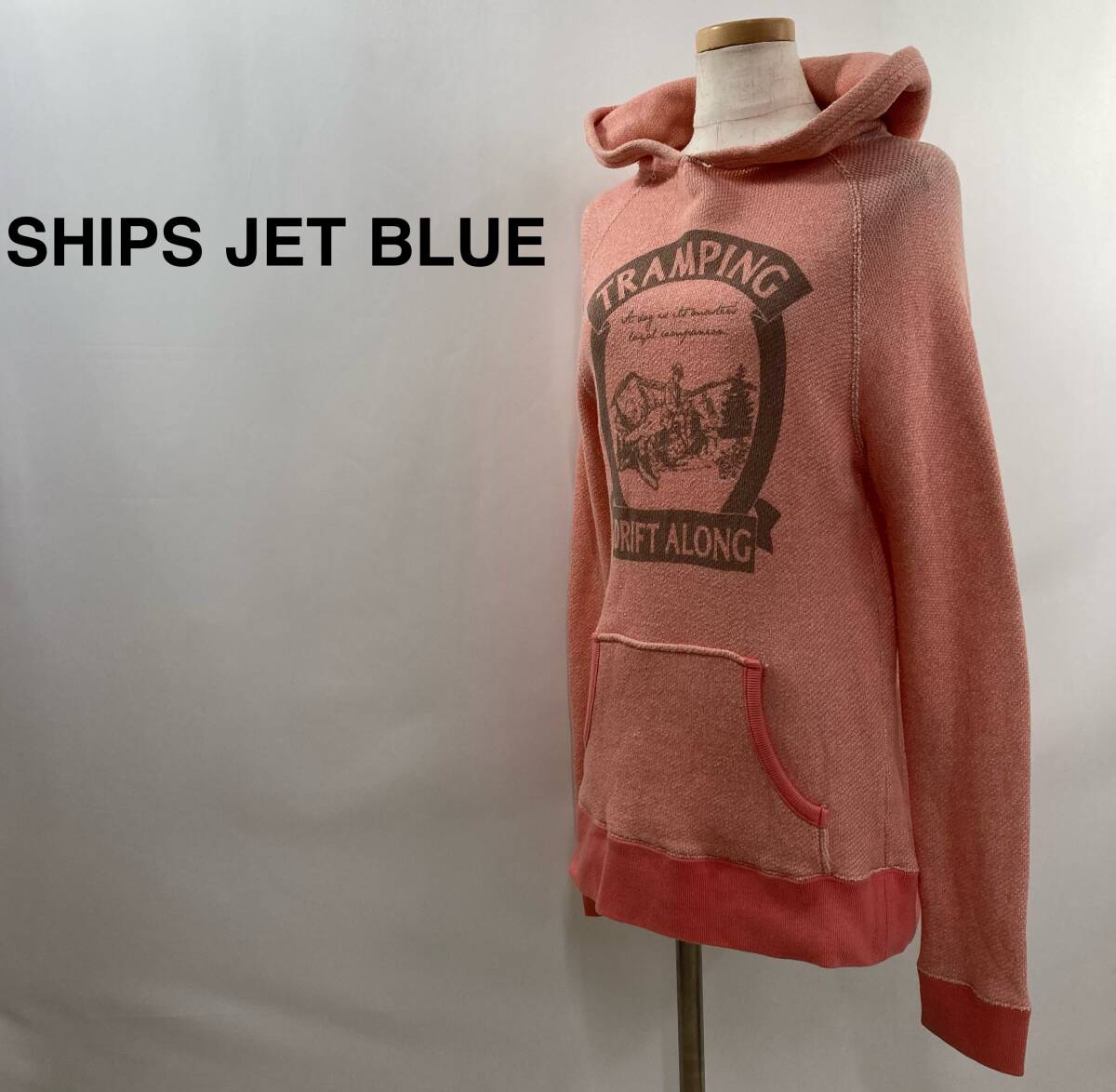 シップスジェットブルー 長袖トレーナー フード付き ピンク レディース SHIPS JET BLUE 拍卖