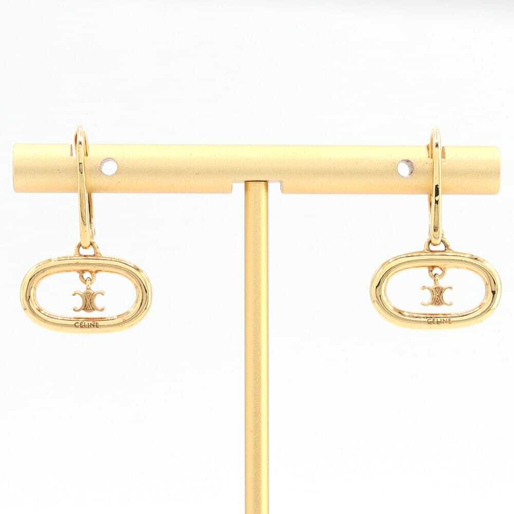 セリーヌ ピアス トリオンフ 46X556BRA35OR ゴールド メタル 中古 アクセサリー ロゴ レディース 女性拍卖