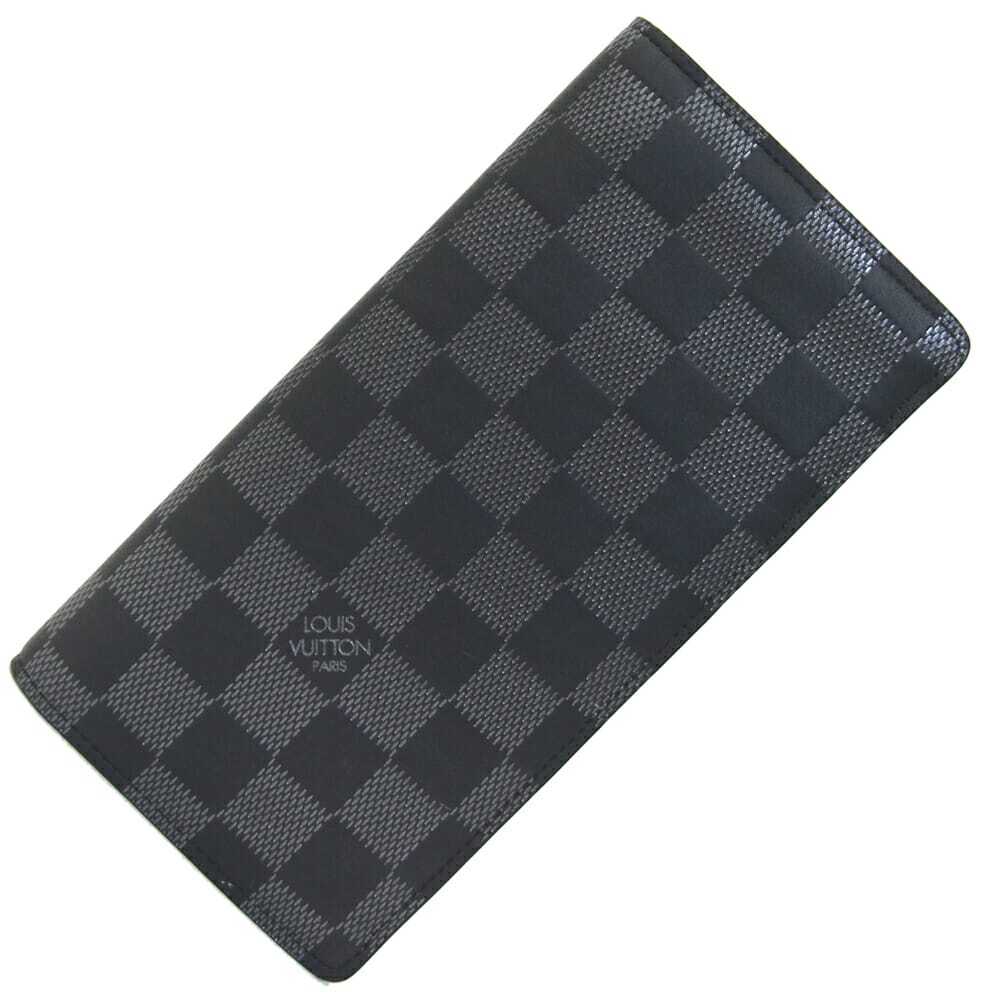 ルイヴィトン 二つ折り長財布 ダミエ アンフィニ ポルトフォイユ ブラザ N63010 中古 ロングウォレット メンズ 男性拍卖