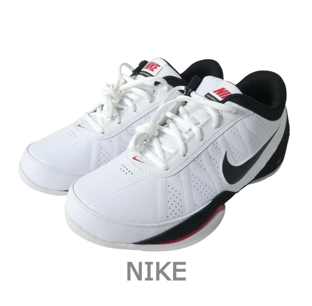 新品同様 NIKE ナイキ 26cm 488102-100 エアリング リーダー ローカット スニーカー バスケットシューズ 白 ホワイト拍卖