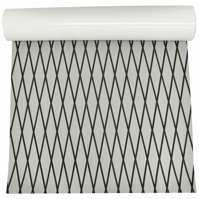 全長 2400mm 幅 900mm 厚6mm EVA マリン デッキマット 船 ヨット ボート クルーザー フロアマット 灰 グレー タイル風拍卖