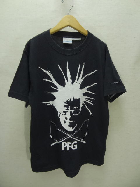 全国送料無料 コロンビア Columbia メンズ&レディース ガートボイル フィッシングアート プリント 半袖 黒色オムニウィック Tシャツ S拍卖