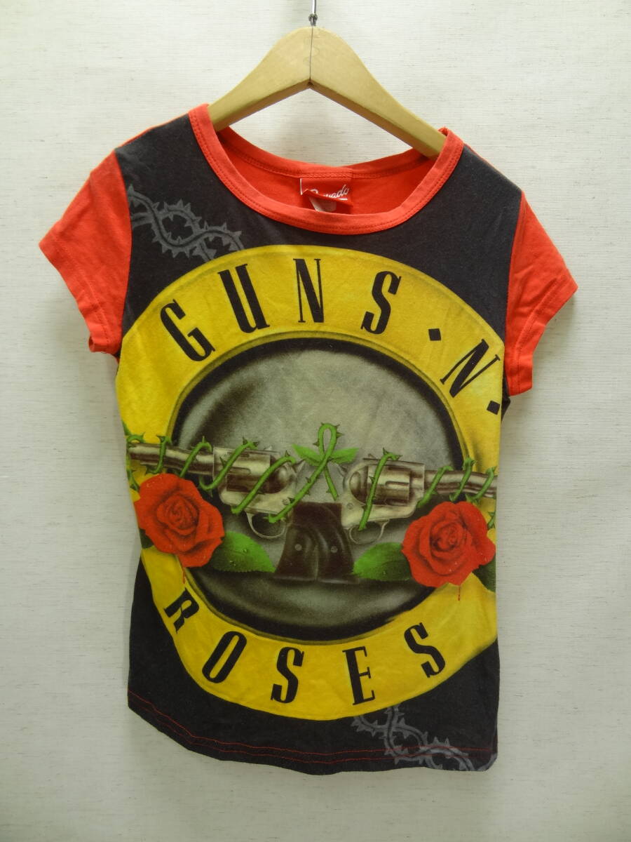 全国送料無料 レア!! アメリカ古着 ガンズアンドローゼス GANS&ROSES ブラバド Bravado MADE IN USA レディース 半袖 ストレッチ Tシャツ S拍卖