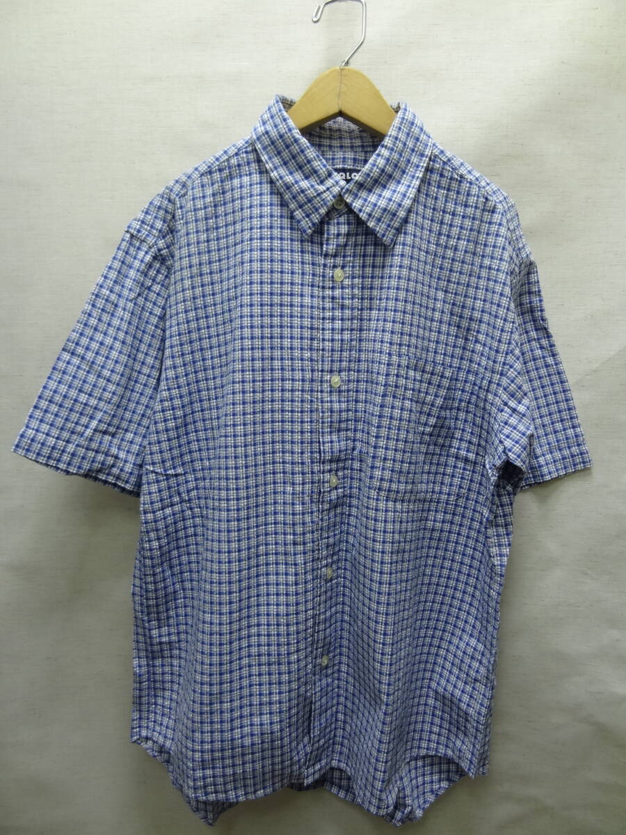 全国送料無料 ユニクロ UNIQLO 古タグ メンズ 楊柳 チェック柄素材 半袖シャツ Sサイズ拍卖