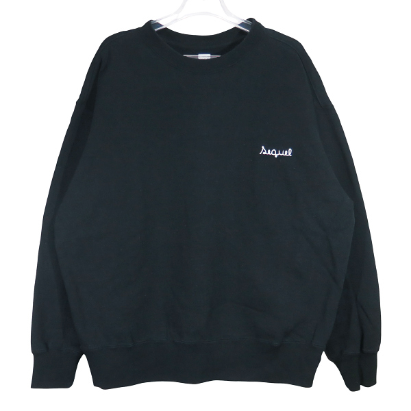 SEQUEL シークエル CREW NECK SWEAT SHIRT クルーネック スウェットシャツ トップス ブラック トレーナー サイズXL Aprk拍卖