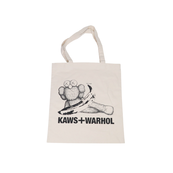 UNIQLO ユニクロ x KAWS カウズ x WARHOL ウォーホル ノベルティトートバッグ トート ホワイト Aprk拍卖