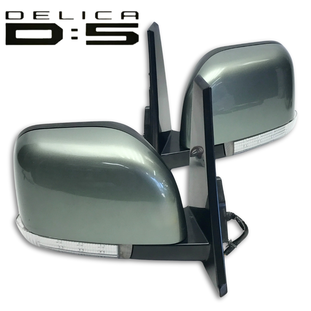 ☆動作OK! デリカ D5 CV5W CV1W CV2W CV4W 純正 ドアミラー 左右セット カラーW23 カプラー右9 左13 即決☆拍卖