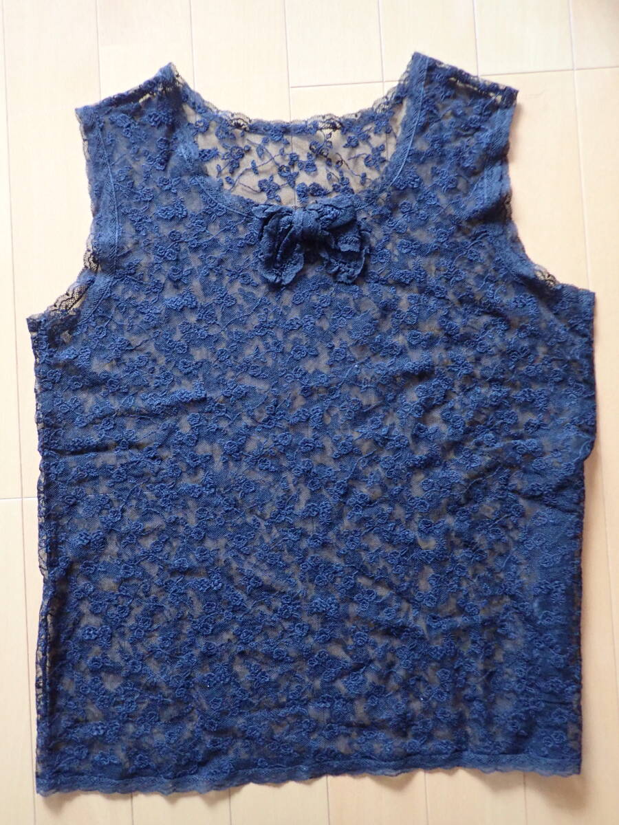 ★美品・送料込み・インゲボルグ・レース・黒・ブラック・キャミソール・INGEBORG・スーツ下に★拍卖