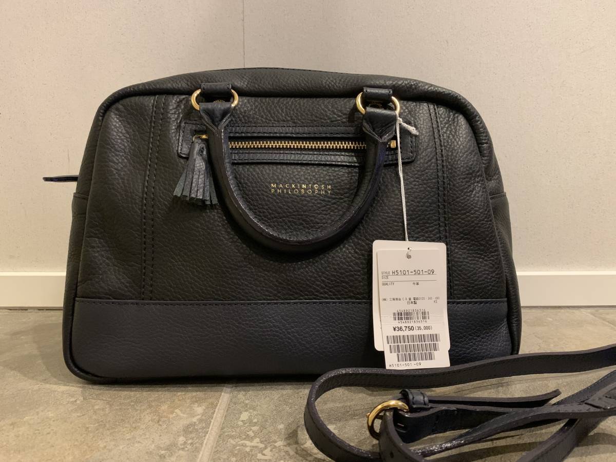 新品マッキントッシュフィロソフィー 2WAYレザーボストンバッグ ショルダーバッグ MACKINTOSH PHILOSOPHY拍卖