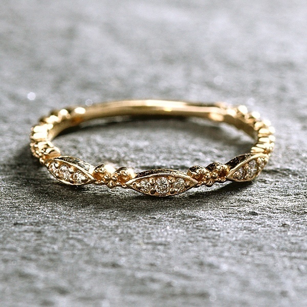 アガットagete K10ゴールド ダイヤモンドリング 0.06拍卖