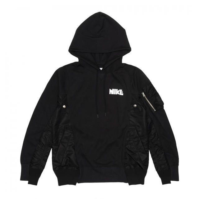 NIKE x SACAI Hoodie BLACK ナイキ サカイ ブラック パーカー 新品未使用拍卖