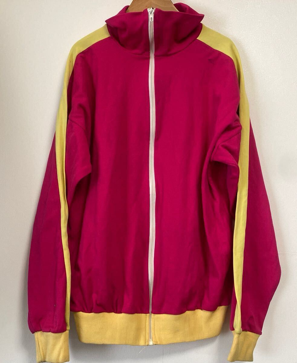 ショッキングピンク×薄黄色 ジャージ 大きめサイズ拍卖
