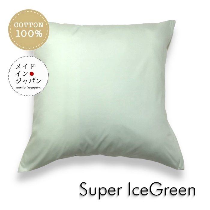 全25色大判クッションカバー スーパーアイスグリーン 薄青緑 無地 60x60cmシンプル 綿100%拍卖