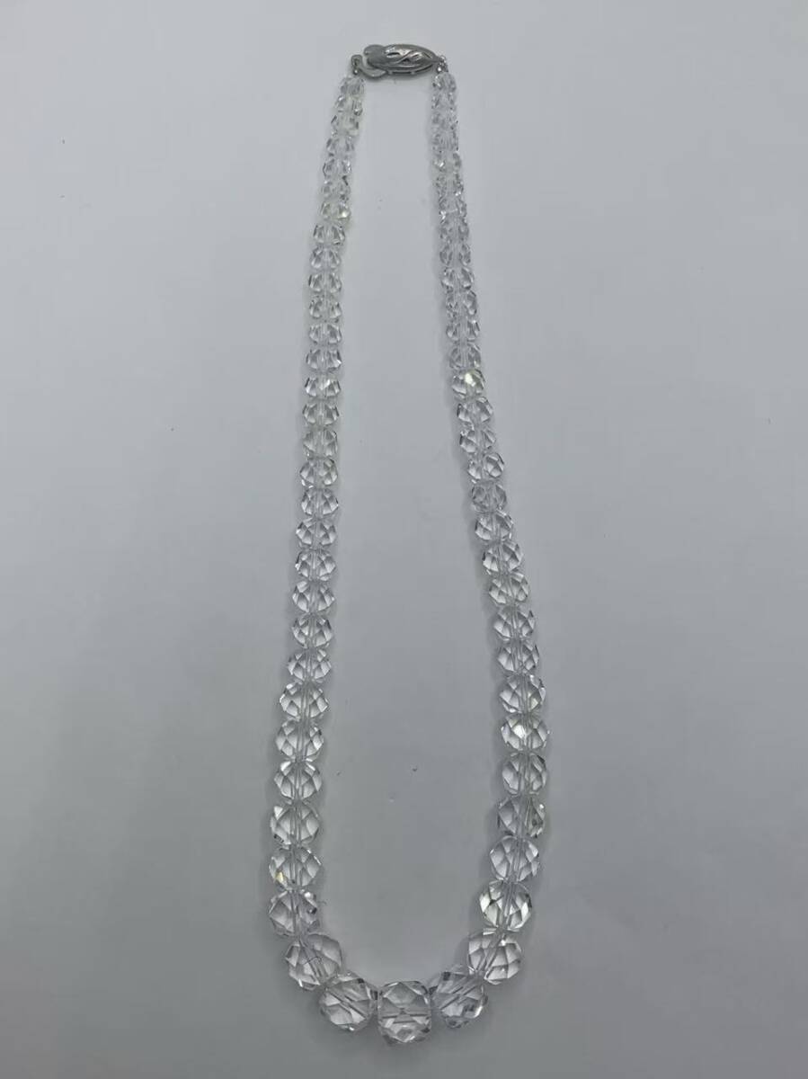 中古 クリスタル ネックレス SILVER 111782拍卖
