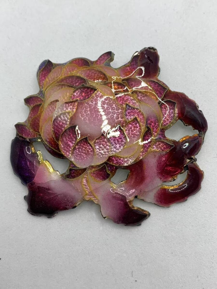 中古 ブローチ 七宝焼き 花 SILVER 111782拍卖