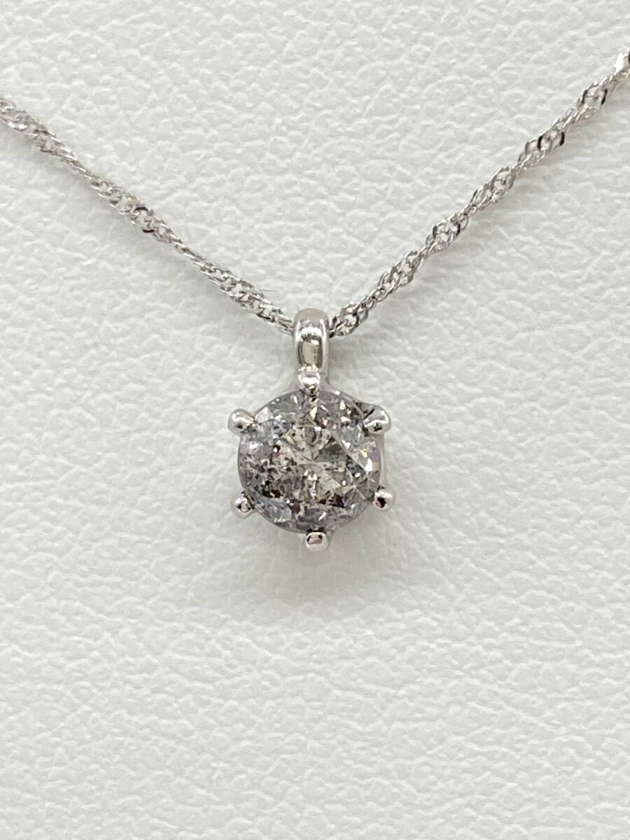 中古 Pt900/Pt850 1.3g ダイヤモンド 0.3ct ネックレス 012463拍卖