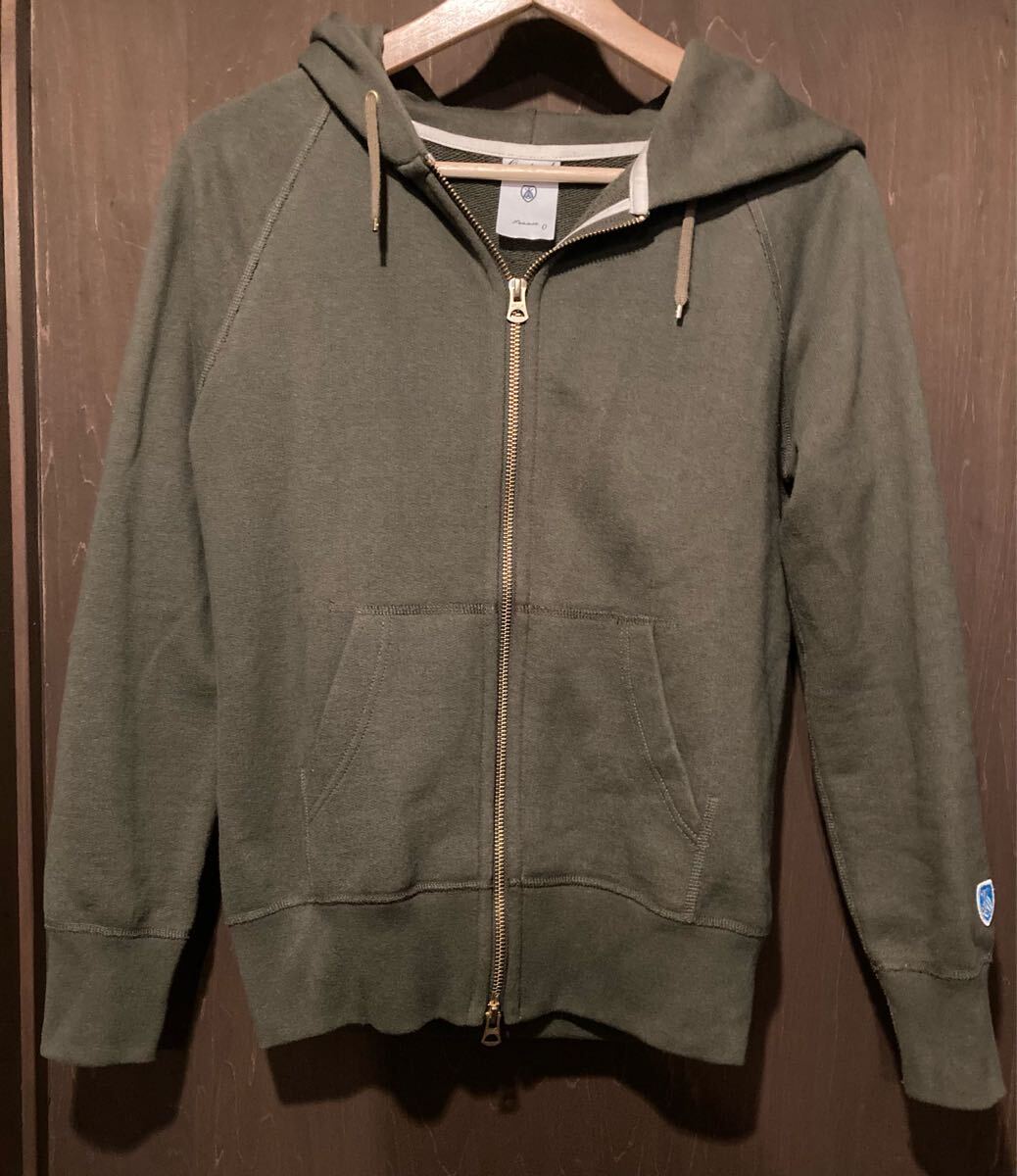 再↓秋★ORCIVALオーシバル★人気フレンチテリージップアップパーカー カーキ 0 S 日本製 コットン拍卖