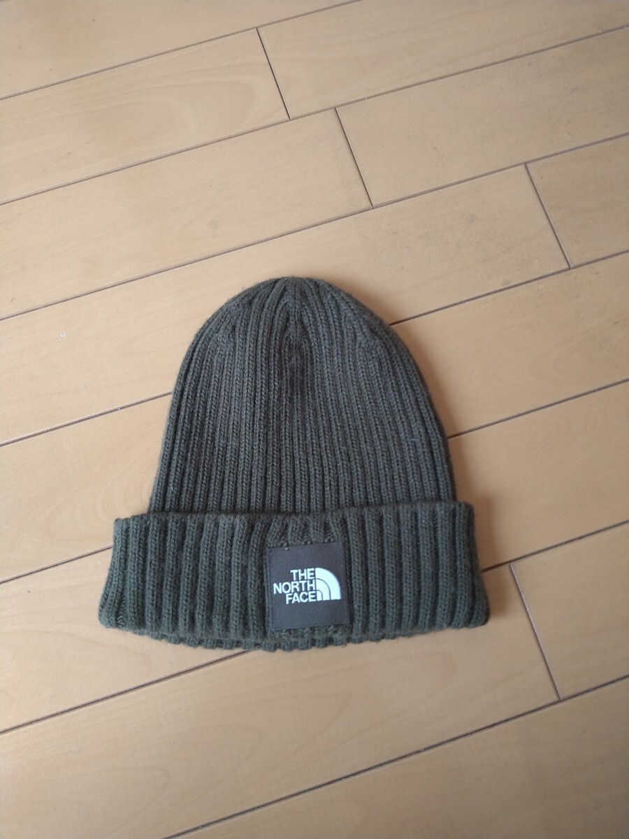 数回使☆THE NORTHFACE☆ノースフェイス☆カプッチョリッド☆Cappucho Lid☆ビーニー☆ニットキャップ☆帽子☆ニット帽☆カーキ系☆NN01556拍卖