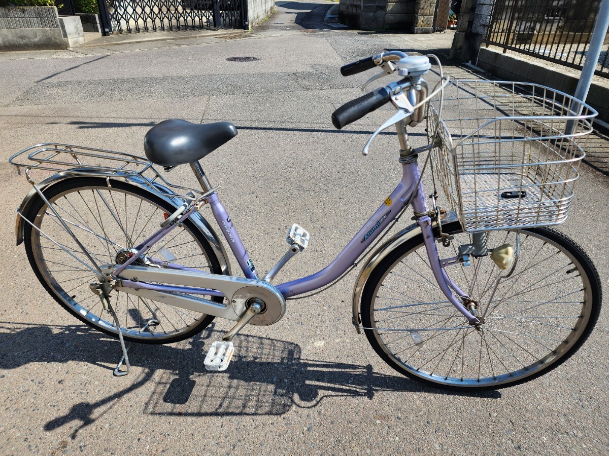 手渡し限定 愛知県一宮市 MIYATA ママチャリ 26インチ 紫?ピンク? 前カゴ後ろ荷台付 発送不可拍卖