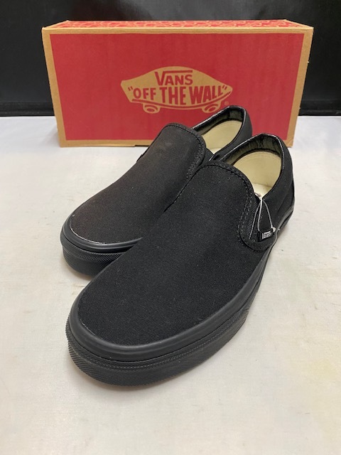 【訳あり新品】VANS Classic Slip-On VN000EYEBKA Black/Black US5.5 23.5cm ヴァンズ クラシックスリッポン ブラック レディース拍卖