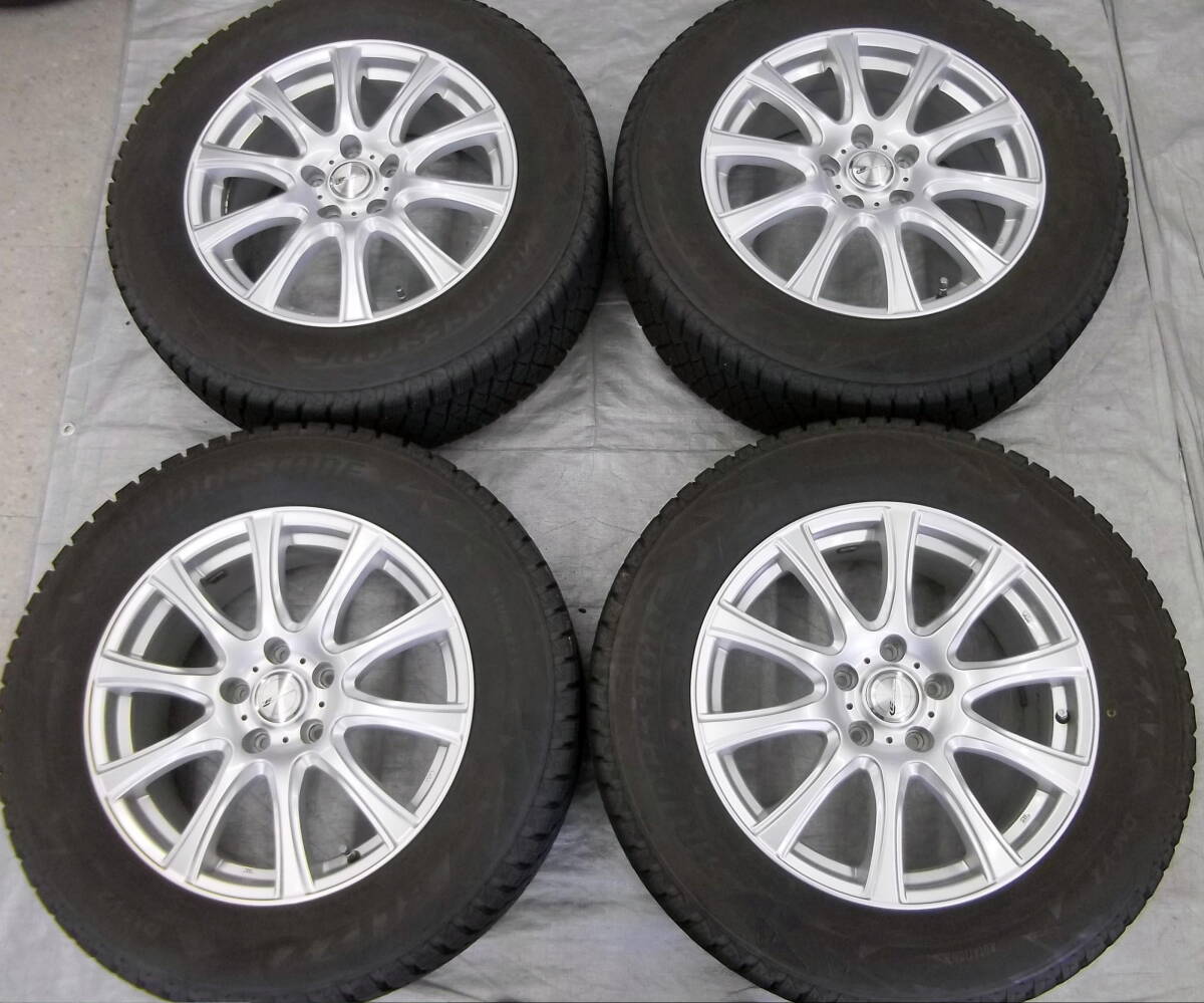 ●●2505-BM3LL WEDS LAUFBAHN 7J 17in +48 PCD114.3 BLIZZAK DM-V2 225/65R17 4本 バリ山 美品! CX-5 CX-8 エクストレイル アウトバック拍卖