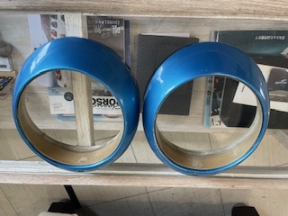 ■④希少!美品 PORSCHE ポルシェ 930 クラシック ヘッドライトリング ブルー 911 930 US 拍卖