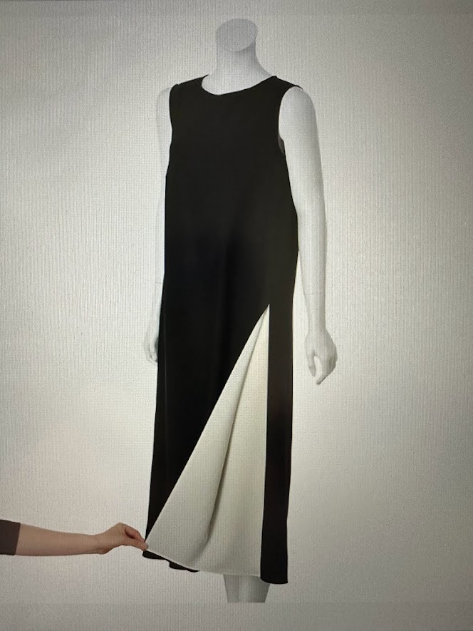 ☆超美品☆DAMAダーマ☆dinosディノス☆トリアセテート混ジョーゼット バイカラーワンピース☆So closeソークローズ☆拍卖