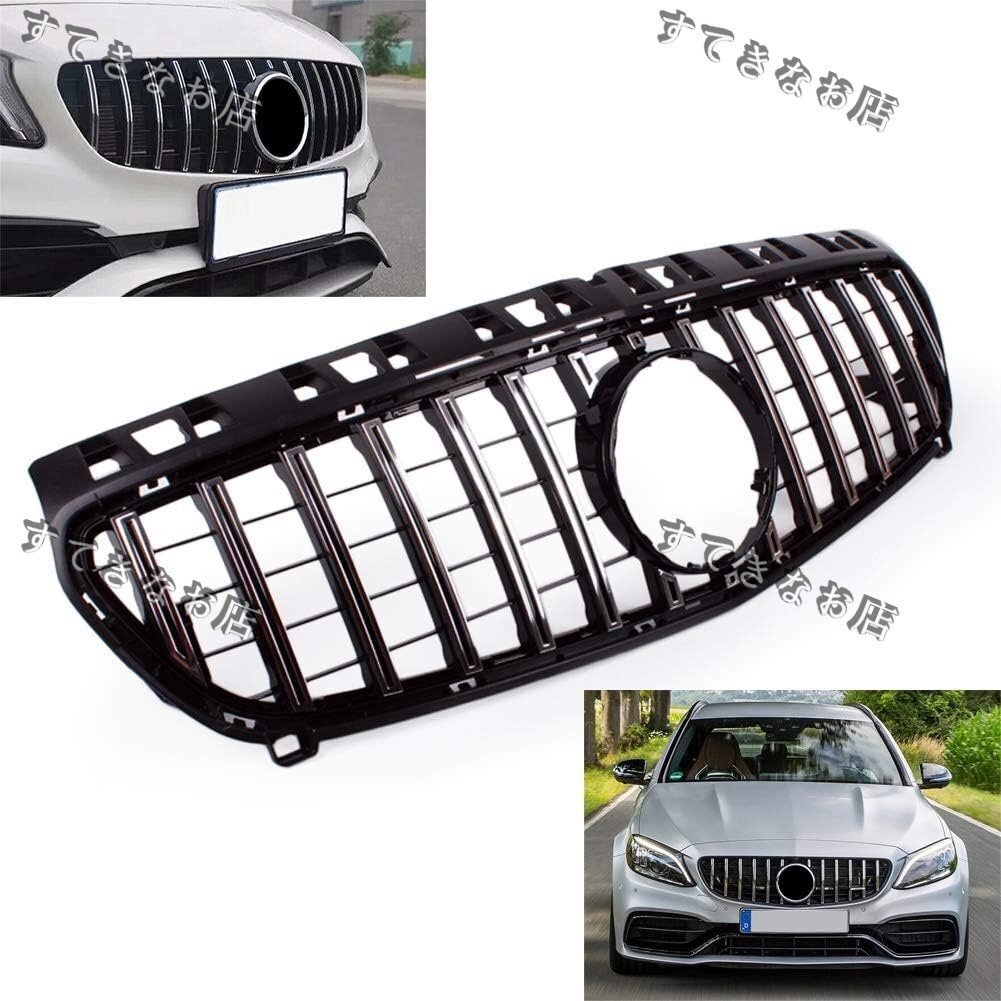 ベンツ車用 フロントグリル ラジエーター フード アッパー グリル GTRスタイル ABS材質 交換品 Aクラス W176 前期 A200 A250 A45拍卖