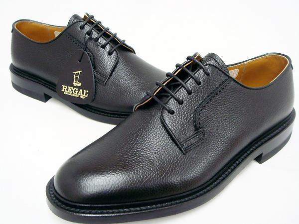 20%OFF 新品☆REGAL リーガル 靴 メンズ ビジネスシューズ 2509N 本革 プレーントゥ レースアップ ブラック☆25.5cm拍卖
