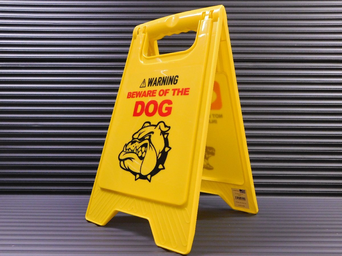 【DANGER・猛犬注意】※《フロアサイン・リバーシブル》 メッセージサイン 折りたたみ看板 アメリカン雑貨拍卖