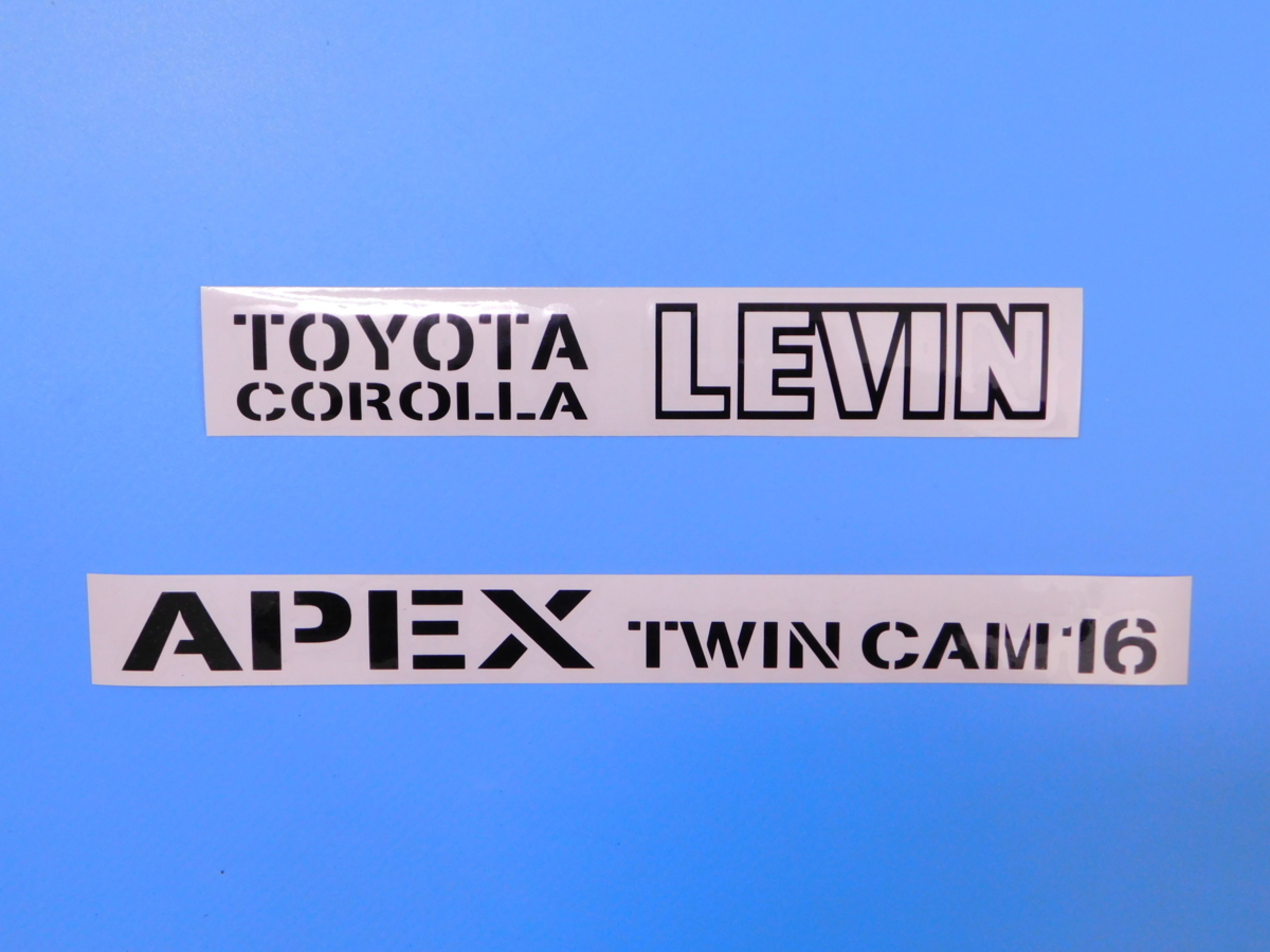 【トランクステッカー・APEX TWIN CAM 16・ブラック】※ AE86 レビン拍卖