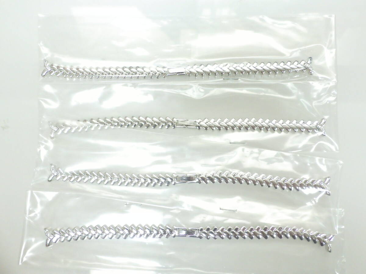 テクノス 11ミリ 腕時計用 古いメタルバンド 4点 №989拍卖