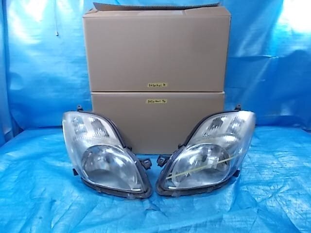 ヴィッツ SCP90 後期 ハロゲン ヘッドライト 左右セット №ZIK50401拍卖