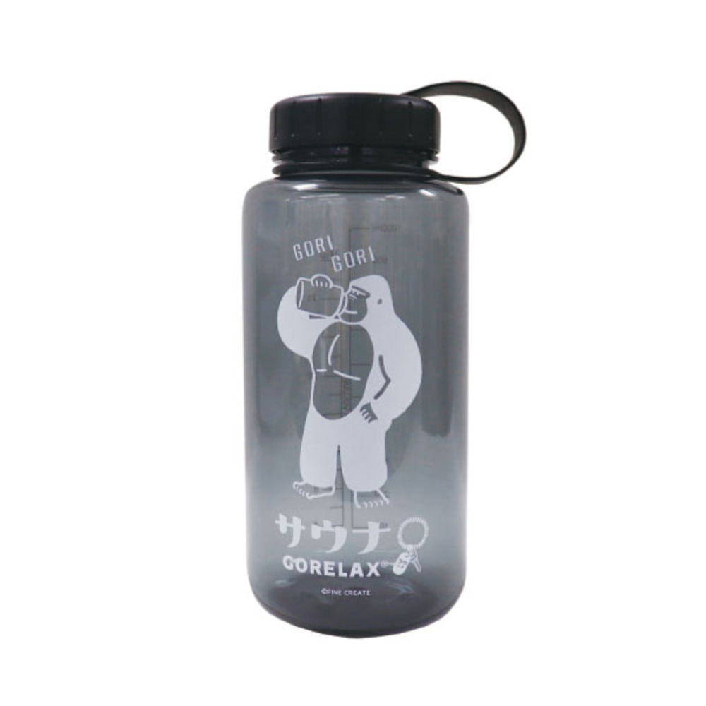 ☆ ブラック ☆ ごリラックス ゴリゴリボトル ウォーターボトル 1リットル ごリラックス 水筒 ボトル マイボトル クリアボトル 1L 1000ml拍卖