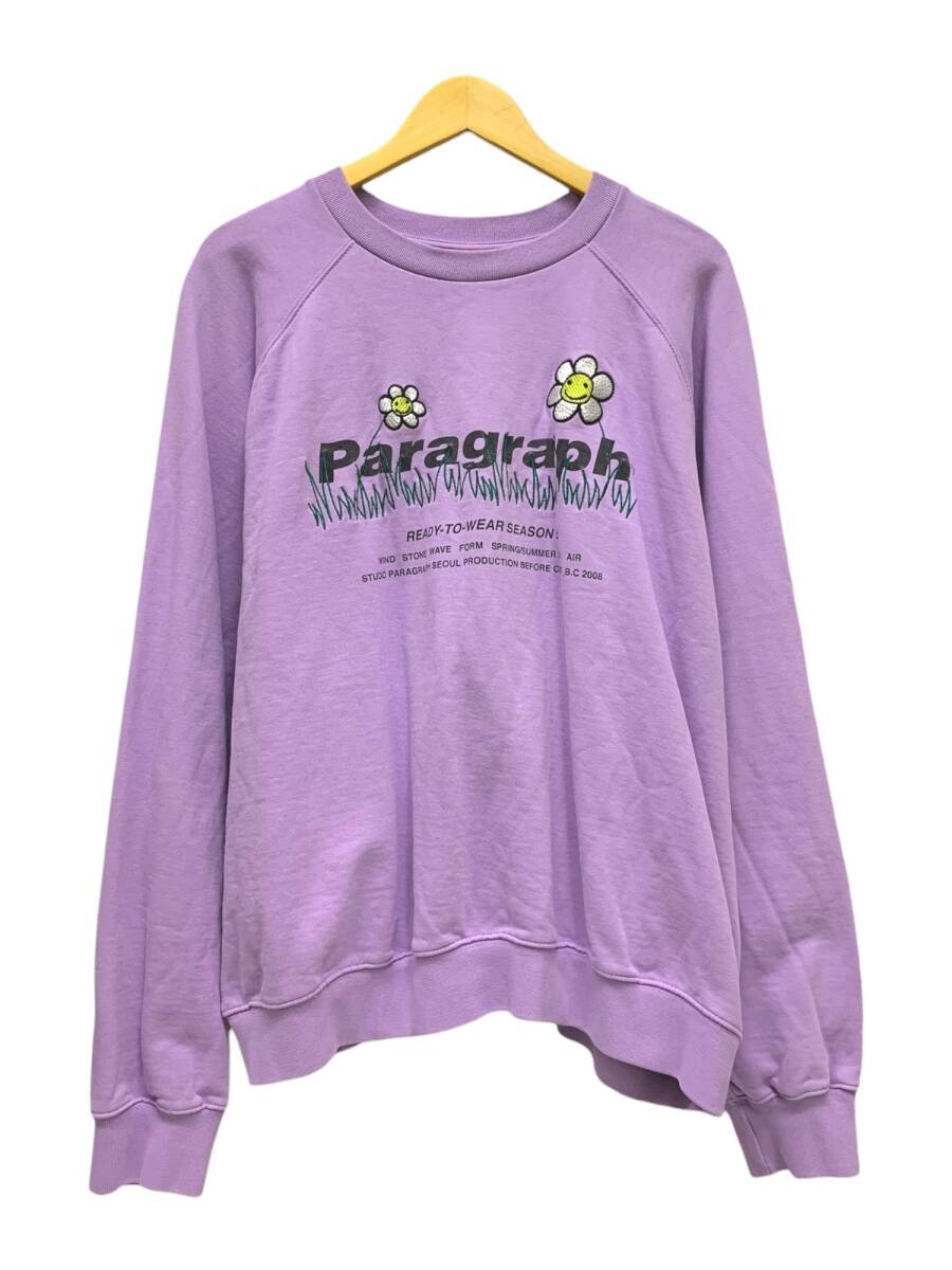Paragraph (パラグラフ) PO8 フラワーロゴ プルオーバー 長袖 スウェット パープル レディース/036拍卖